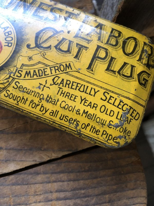 画像10: Vintage Tobacco Tin Honest Labor Cut Plug (R951)