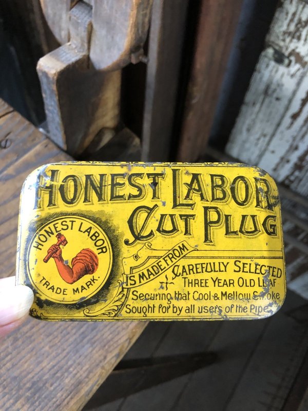 画像11: Vintage Tobacco Tin Honest Labor Cut Plug (R951)