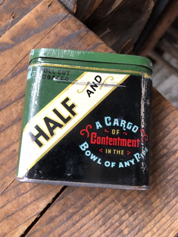 画像1: Vintage Tobacco Tin HALF AND (R943)