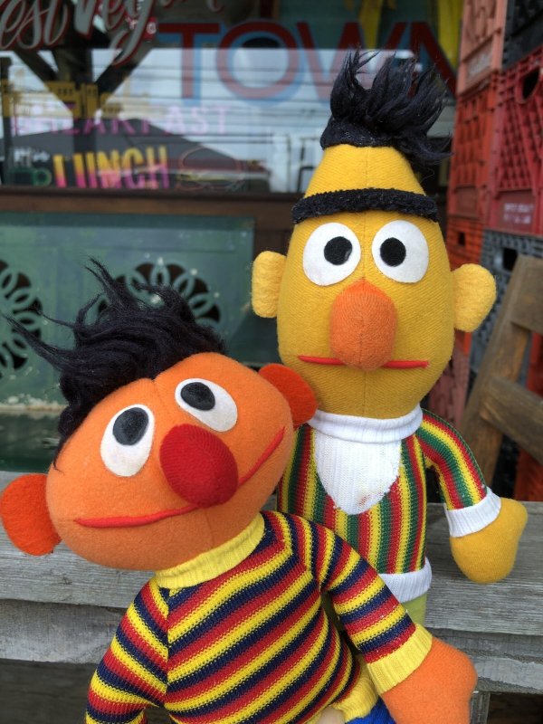 画像8: 70s Vintage SESAME STREET Ernie ＆ Bert Plush SET by Knickerbocker (R955)