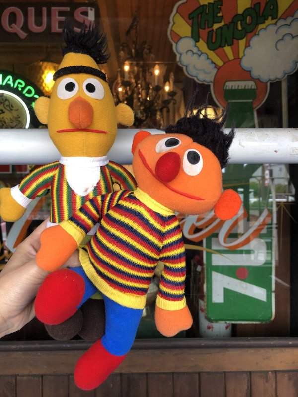 画像12: 70s Vintage SESAME STREET Ernie ＆ Bert Plush SET by Knickerbocker (R955)