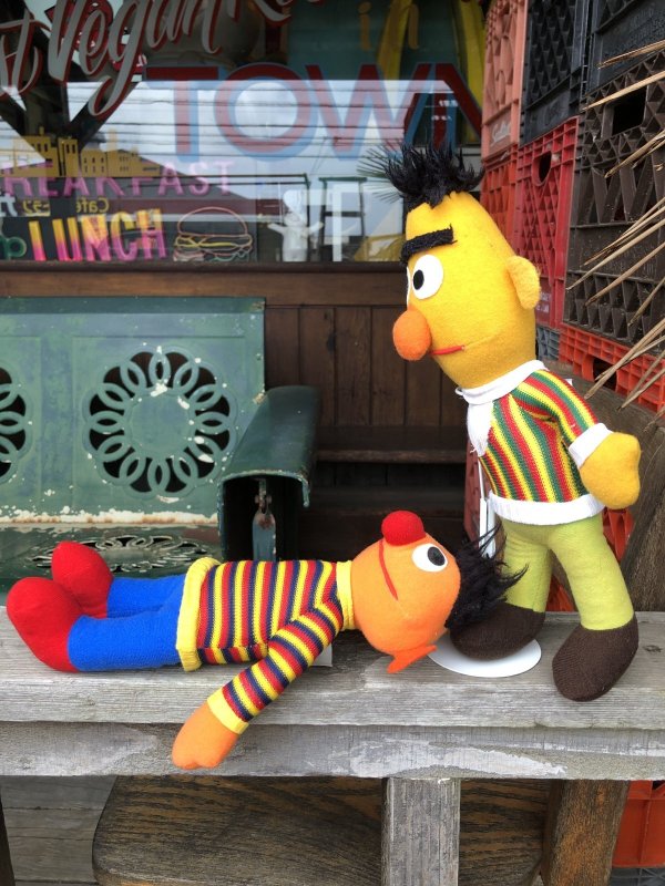 画像2: 70s Vintage SESAME STREET Ernie ＆ Bert Plush SET by Knickerbocker (R955)