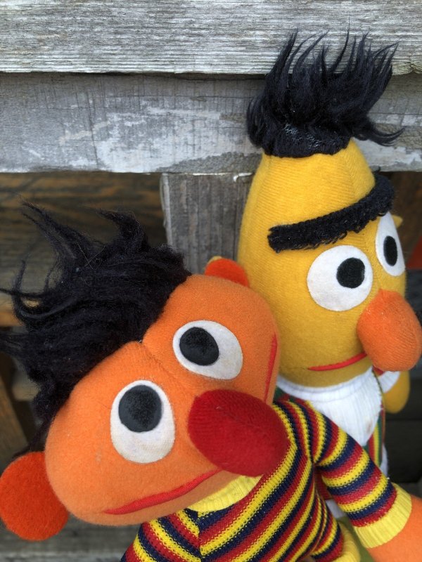 画像9: 70s Vintage SESAME STREET Ernie ＆ Bert Plush SET by Knickerbocker (R955)