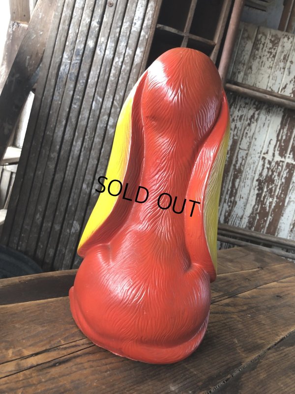 画像4: 70s Vintage NY Vinyl Plastic Dog Bank Basset hound Red (R956) 