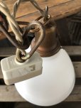 画像3: Vintage U.S.A. Milk Glass Globe Pendant Hanging Lamp (A002)
