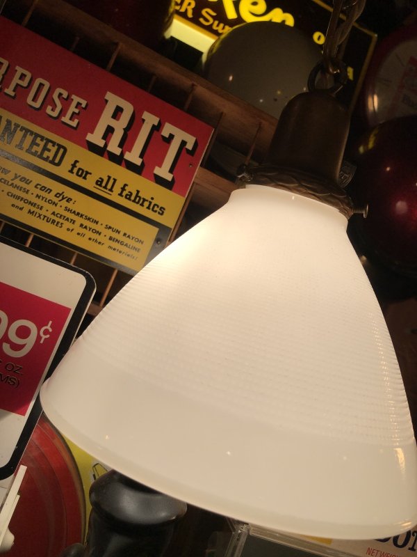 画像9: Vintage U.S.A. Milk Glass Globe Pendant Hanging Lamp (A002)