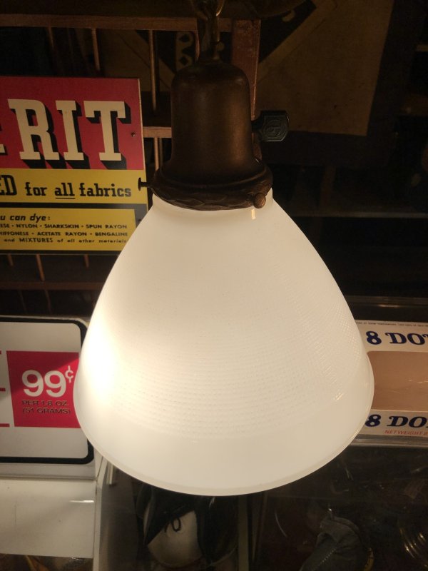 画像8: Vintage U.S.A. Milk Glass Globe Pendant Hanging Lamp (A002)