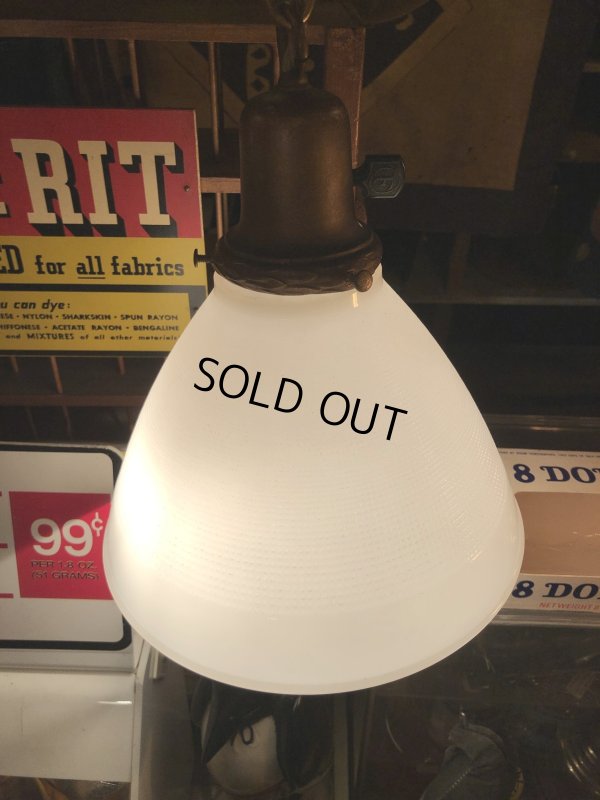 画像8: Vintage U.S.A. Milk Glass Globe Pendant Hanging Lamp (A002)