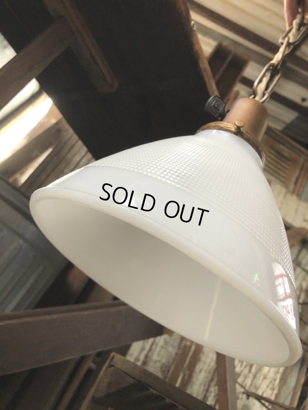 画像6: Vintage U.S.A. Milk Glass Globe Pendant Hanging Lamp (A002)