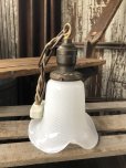 画像4: Vintage U.S.A. Milk Glass Globe Pendant Hanging Lamp (A003)