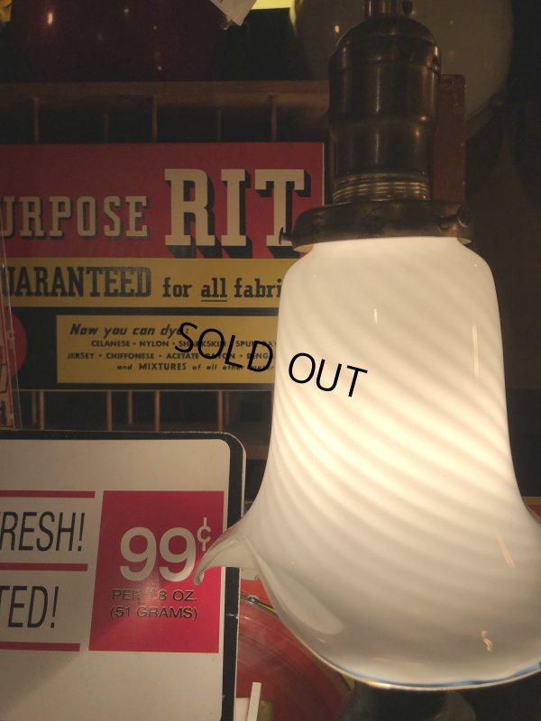 画像11: Vintage U.S.A. Milk Glass Globe Pendant Hanging Lamp (A004)