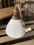 画像3: Vintage U.S.A. Milk Glass Globe Pendant Hanging Lamp (A001)