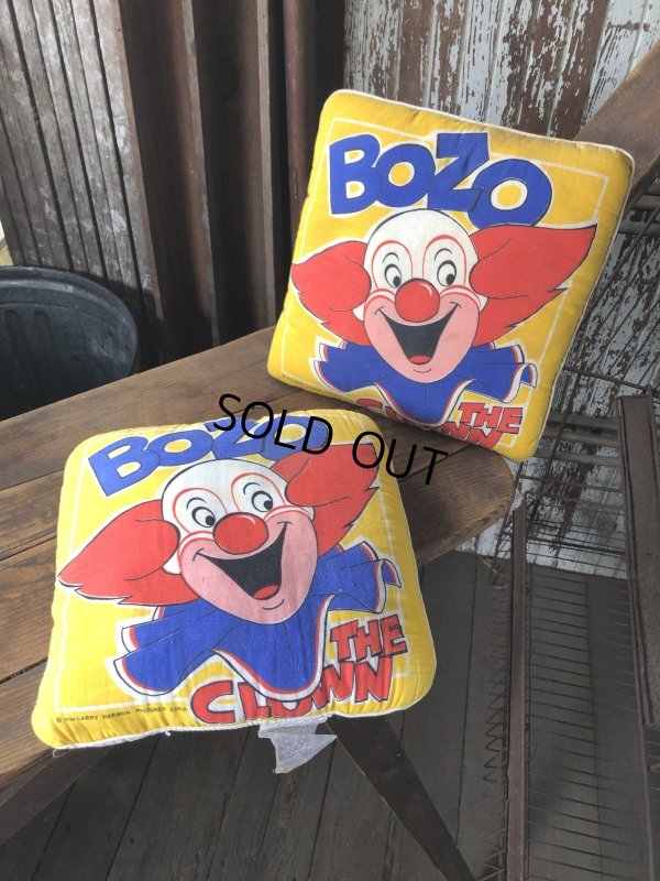 画像15: 70s Vintage BOZO THE CLOWN Throw Pillow Cushion (A008) 