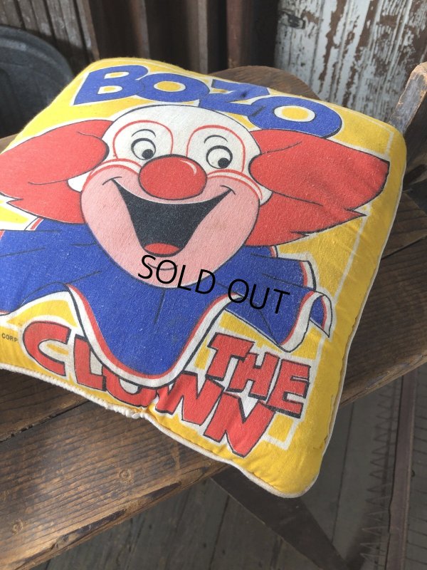 画像3: 70s Vintage BOZO THE CLOWN Throw Pillow Cushion (A009) 