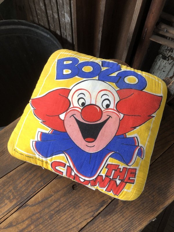 画像1: 70s Vintage BOZO THE CLOWN Throw Pillow Cushion (A008) 