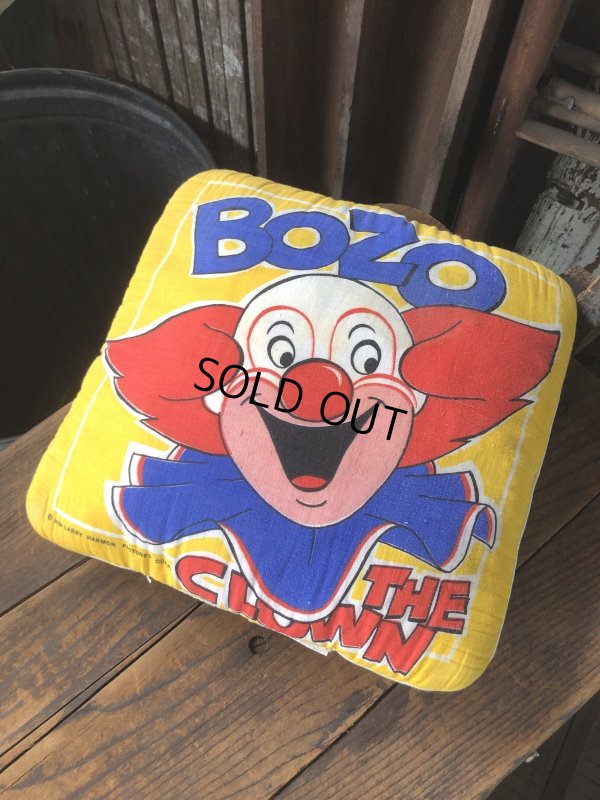 画像1: 70s Vintage BOZO THE CLOWN Throw Pillow Cushion (A008) 