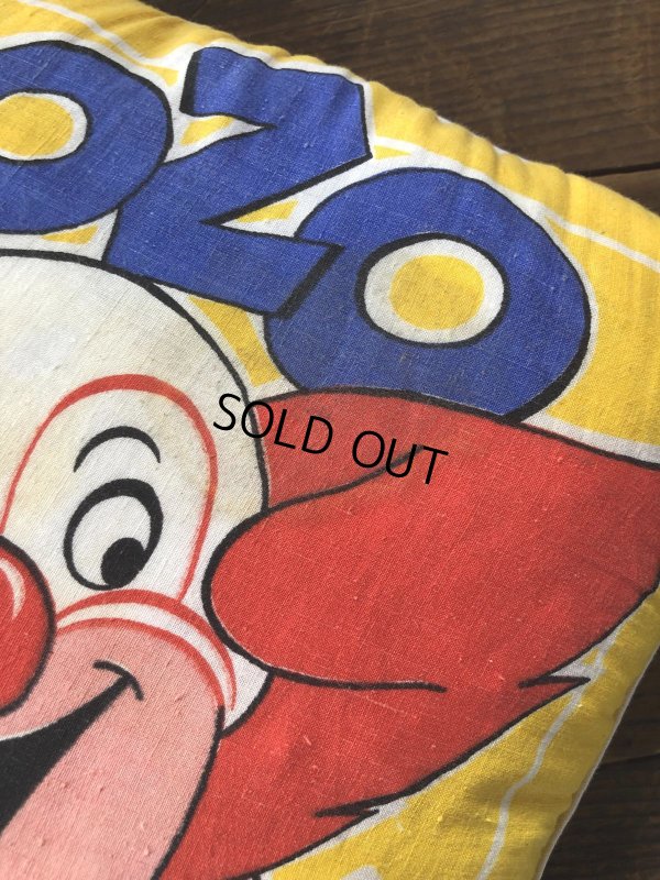 画像5: 70s Vintage BOZO THE CLOWN Throw Pillow Cushion (A008) 