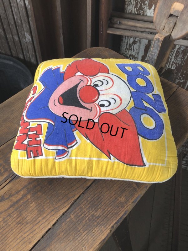 画像10: 70s Vintage BOZO THE CLOWN Throw Pillow Cushion (A008) 