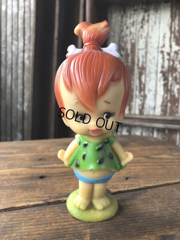 画像1: 70s Vintage SANITOY The Flintstones Pebbles Vinyl Figure (A021) 