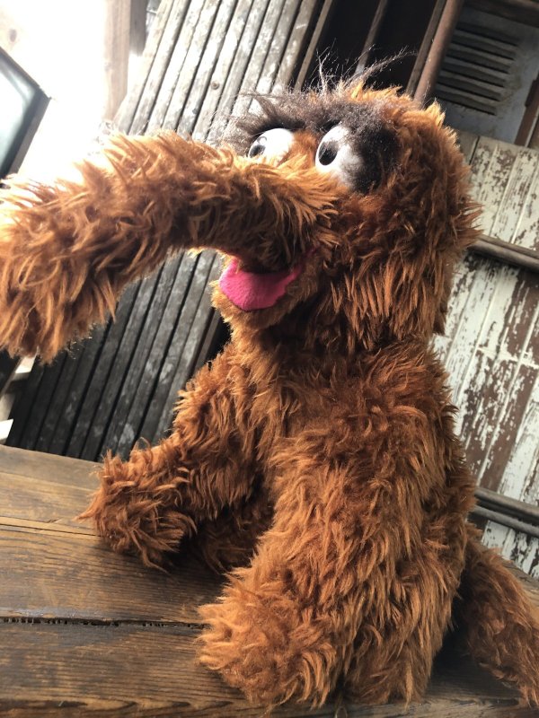 画像1: 70s Vintage Knickerbocker Sesame Street Snuffy Plush Doll 57cm (A026)