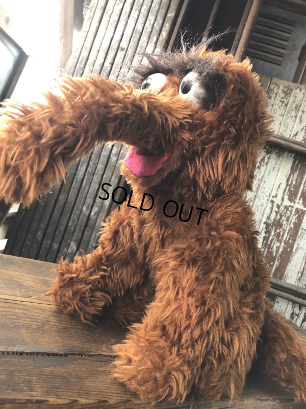 画像1: 70s Vintage Knickerbocker Sesame Street Snuffy Plush Doll 57cm (A026)