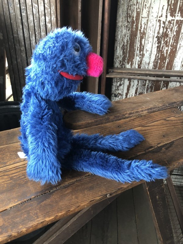 画像5: 70s Vintage Knickerbocker Sesame Street Grover Plush Doll 57cm (A024)