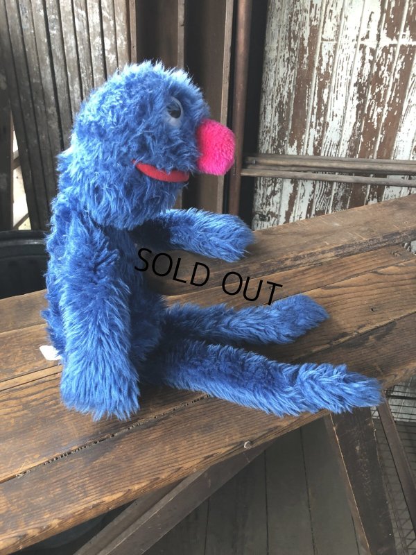 画像5: 70s Vintage Knickerbocker Sesame Street Grover Plush Doll 57cm (A024)