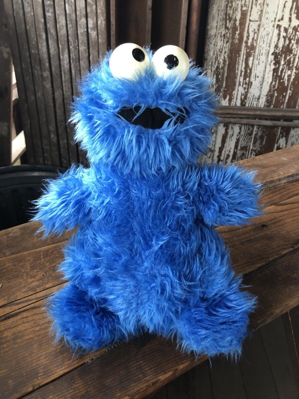 画像1: 70s Vintage Knickerbocker Sesame Street Cookie Monster Plush Doll 57cm (A025)