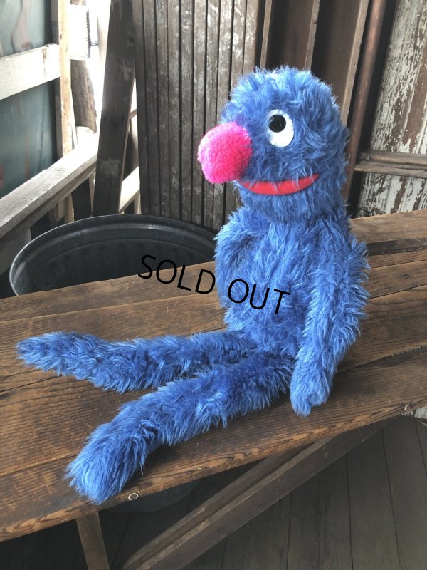 画像2: 70s Vintage Knickerbocker Sesame Street Grover Plush Doll 57cm (A024)