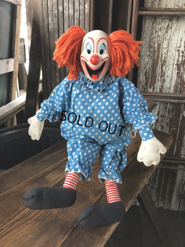画像1: 60s Vintage Mattel Bozo the Clown Pullstring Talking Doll (A029)
