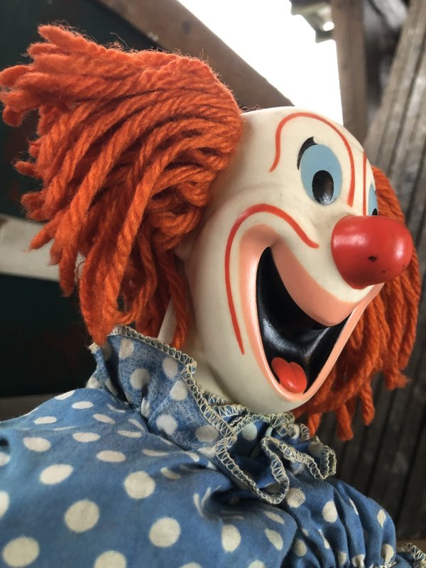 画像3: 60s Vintage Mattel Bozo the Clown Pullstring Talking Puppet Doll (A028)