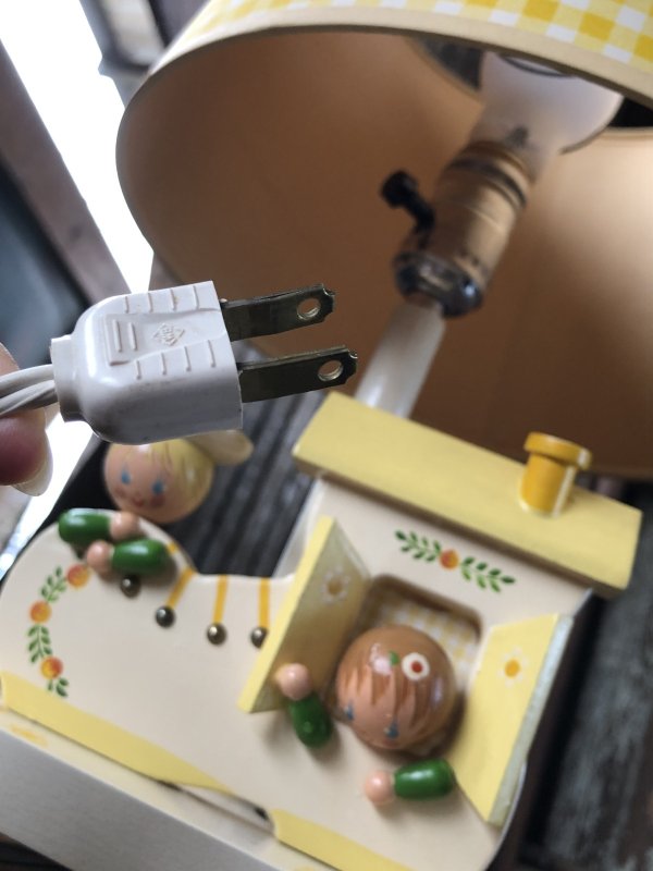 画像15: 70s Vintage Nursery Originals Wooden Nursery Childrens Lamp (A034)