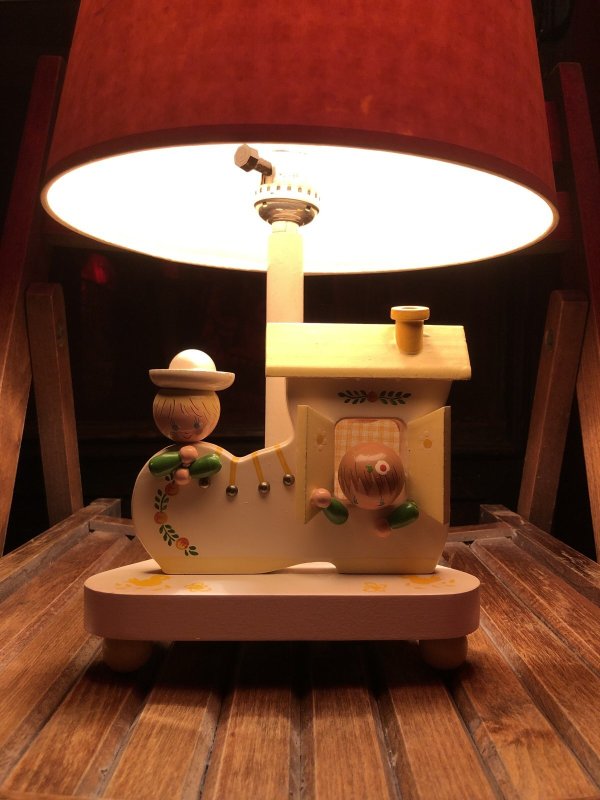 画像25: 70s Vintage Nursery Originals Wooden Nursery Childrens Lamp (A034)