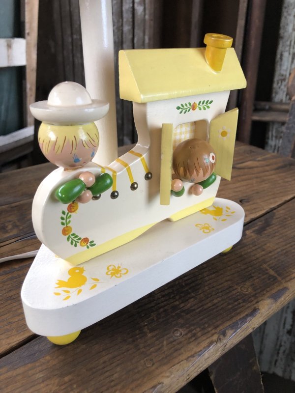 画像9: 70s Vintage Nursery Originals Wooden Nursery Childrens Lamp (A034)