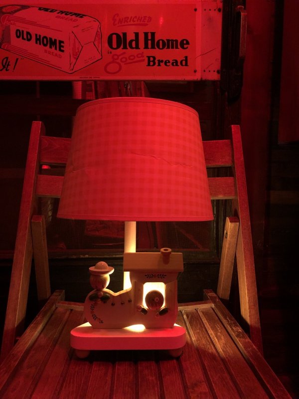 画像22: 70s Vintage Nursery Originals Wooden Nursery Childrens Lamp (A034)