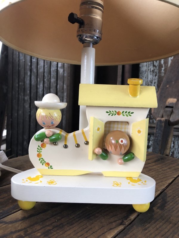画像5: 70s Vintage Nursery Originals Wooden Nursery Childrens Lamp (A034)