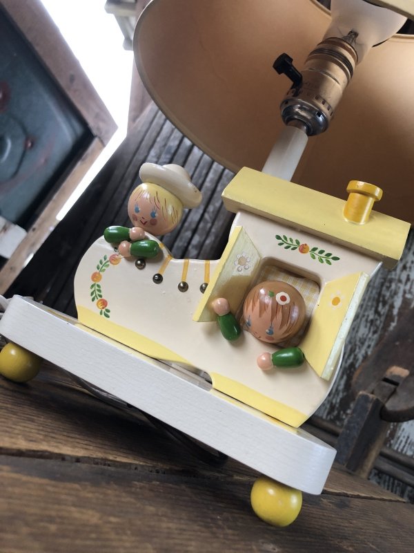 画像10: 70s Vintage Nursery Originals Wooden Nursery Childrens Lamp (A034)