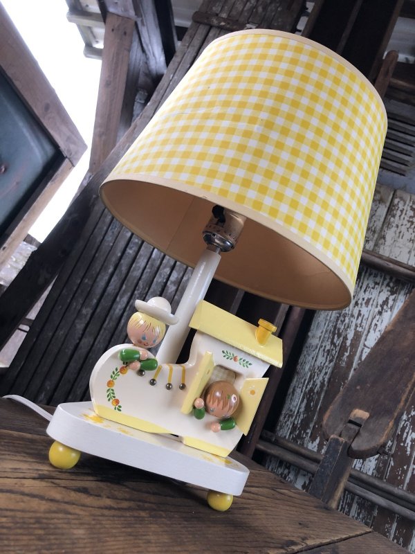 画像29: 70s Vintage Nursery Originals Wooden Nursery Childrens Lamp (A034)