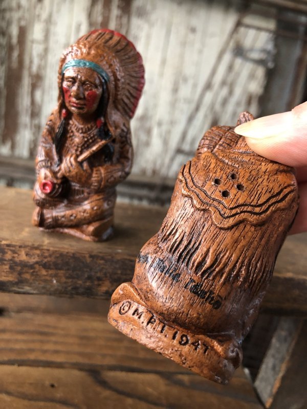 画像6: 40s Vintage Native American Indian S/P Shakers (A037)