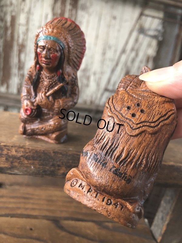 画像6: 40s Vintage Native American Indian S/P Shakers (A037)