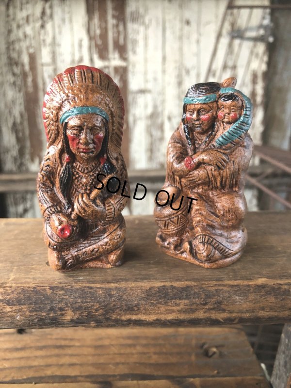 画像1: 40s Vintage Native American Indian S/P Shakers (A037)