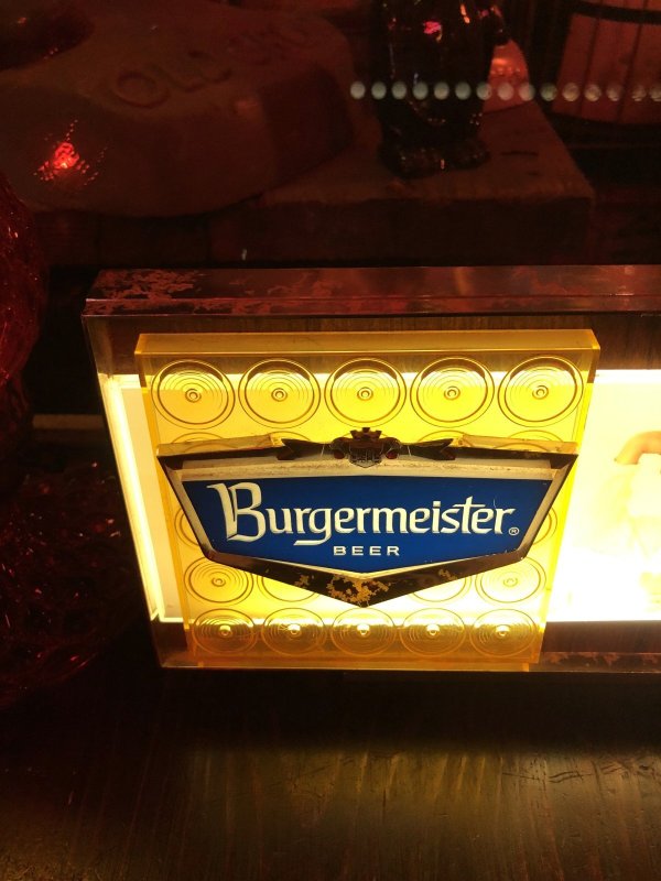 画像22: 60s Vintage Burgermeister Beer Advertising Lighted Store Display Sign (A039)