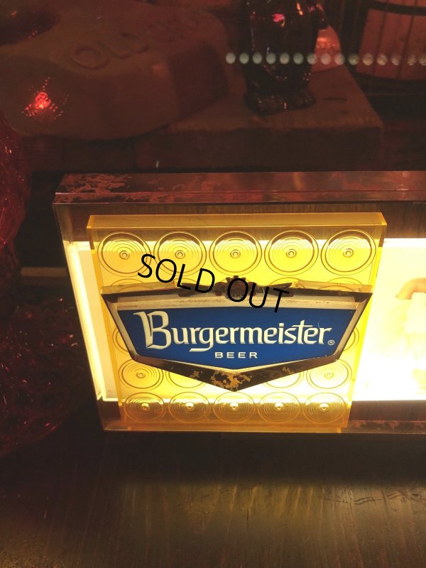 画像22: 60s Vintage Burgermeister Beer Advertising Lighted Store Display Sign (A039)