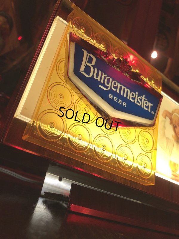 画像20: 60s Vintage Burgermeister Beer Advertising Lighted Store Display Sign (A039)