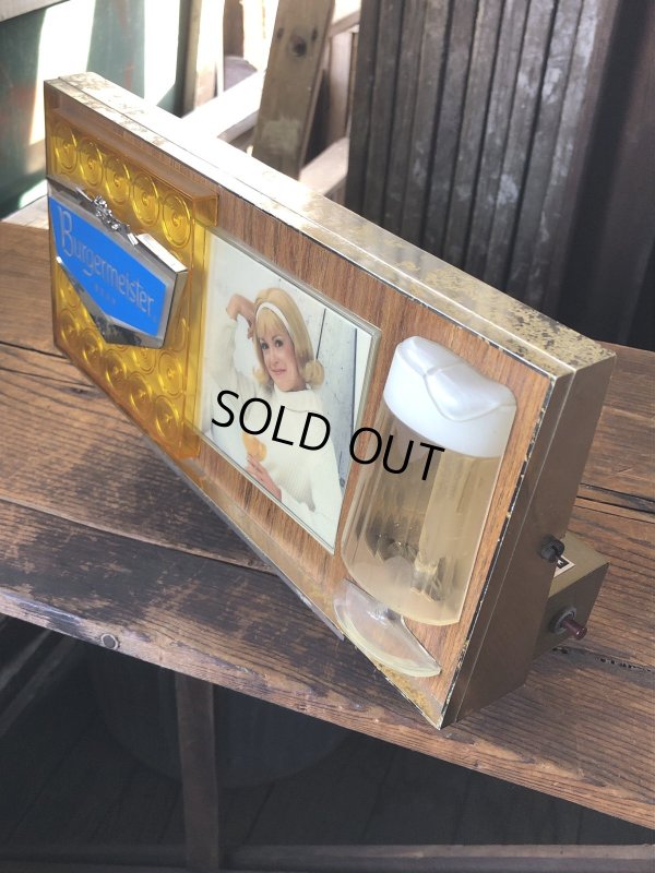 画像13: 60s Vintage Burgermeister Beer Advertising Lighted Store Display Sign (A039)