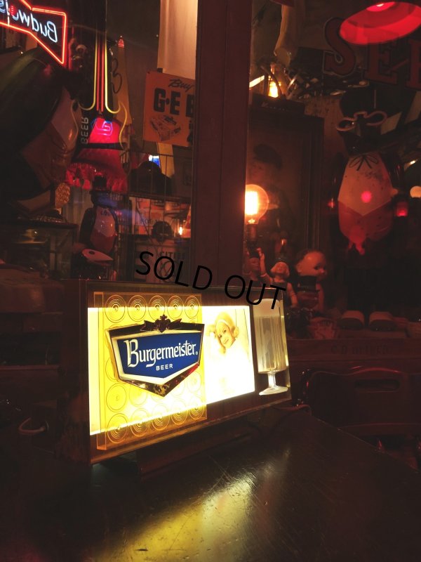 画像27: 60s Vintage Burgermeister Beer Advertising Lighted Store Display Sign (A039)