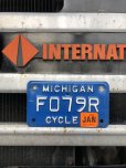 画像1: Vintage License Plate MICHIGAN F079R CYCLE (A040) (1)