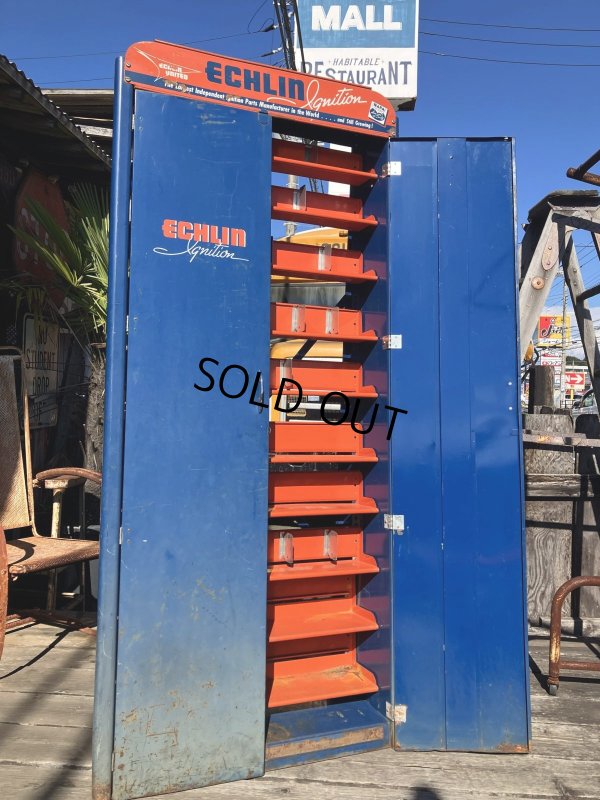 画像11: 【店舗引き取り限定】 Vintage Napa ECHLIN Automotive Mechanic's Parts Freestanding Metal Cabinet (A049)