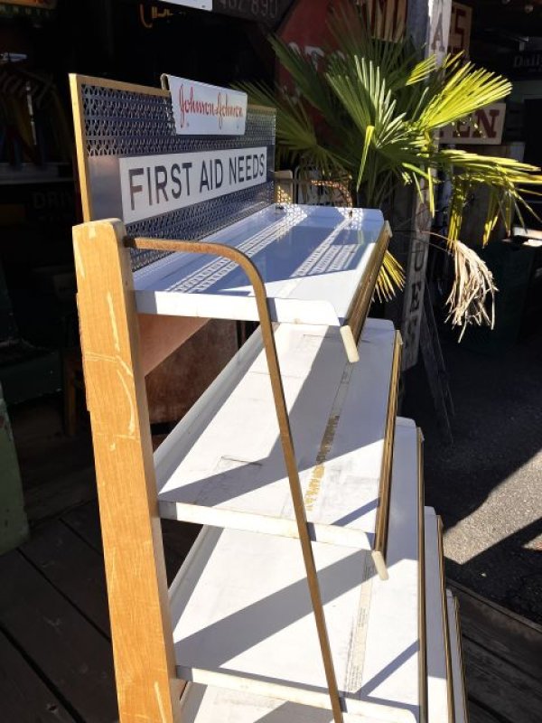 画像7: 【店舗引き取り限定】 Vintage Johnson and Johnson Advertising FIRST AID NEEDS Store Display Shelf Rack HTF!  (A050)