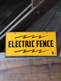 Vintage Electric Fence Farm Warning Sign (A052)